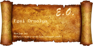 Egei Orsolya névjegykártya