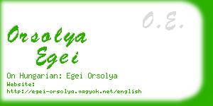 orsolya egei business card
